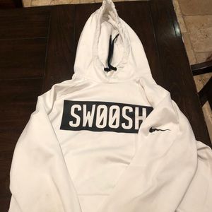 White Nike Swoosh Hoodie